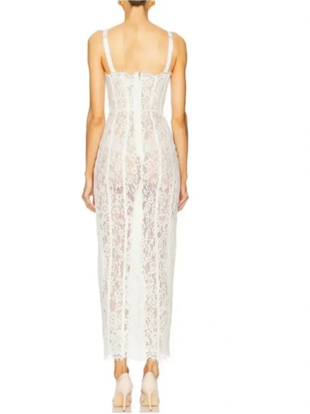 Helsa Lace Column Midi Dress - Picture 4 of 7